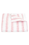 Matouk Attleboro Stripe Print Duvet Cover In Pink Coral