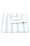 Matouk Attleboro Stripe Print Duvet Cover In Pool