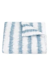 Matouk Attleboro Stripe Print Duvet Cover In Prussian Blue
