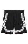 Nike Kids' Dri-fit Fly Crossover Shorts In Black/ White