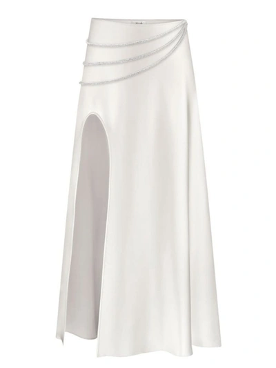 Nué Ivory Laetitia Silk Skirt In White