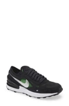Nike Kids' Waffle One Sneaker In Grey/ Chrome/ Black/ Green