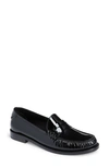 Saint Laurent Le Loafer Monogram Penny Loafer In Nero