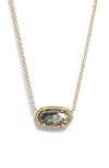 Kendra Scott Elisa Pendant Necklace In Black Pyrite