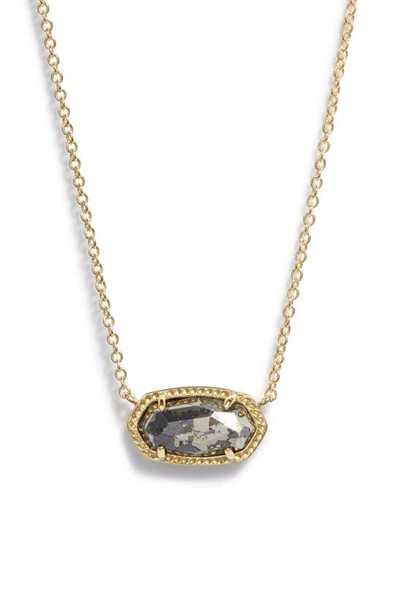 Kendra Scott Elisa Pendant Necklace In Black Pyrite