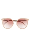 Chloé 56mm Round Sunglasses In Nude