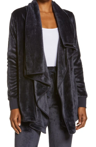 Ugg Orla Double Face Fleece Drape Jacket In Twilight