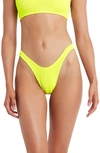 Bound By Bond-eye The Scene Rib Bikini Bottoms In Neon Yellow