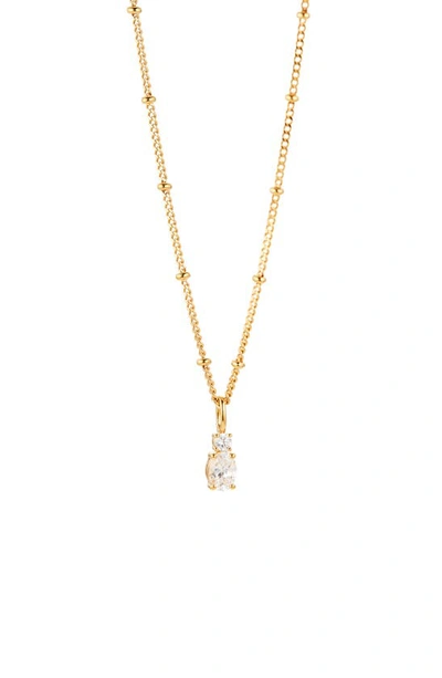 Ajoa Cheeky Stone Pendant Necklace In Gold