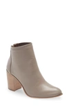 Chocolat Blu Almond Toe Bootie In Taupe Leather
