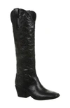 Sam Edelman Women's Britten Western Square Toe Boots In Black