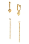 Ajoa Slaybelles Set Of 2 Earrings In Gold