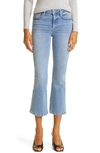 Frame Le One Crop Mini Bootcut Organic Cotton Blend Jeans In Caspio