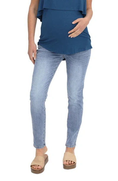 Angel Maternity Skinny Maternity Jeans In Light Blue