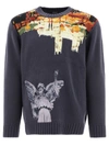 Undercover Patterned Intarsia-knit Wool Jumper In Grey