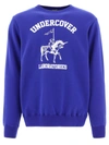 Undercover Cotton Fleece Graphic Sweatshirt In Blue