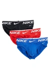 Nike Dri-fit 3-pack Performance Hip Briefs In University Red/