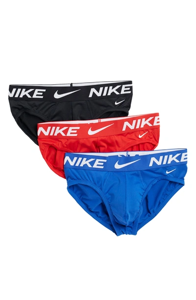 Nike Dri-fit 3-pack Performance Hip Briefs In University Red/