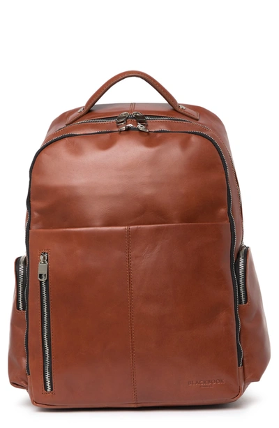 Bugatti Waxed Leather Backpack In Cognac