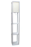 Lalia Home Column Shelf Floor Lamp In White