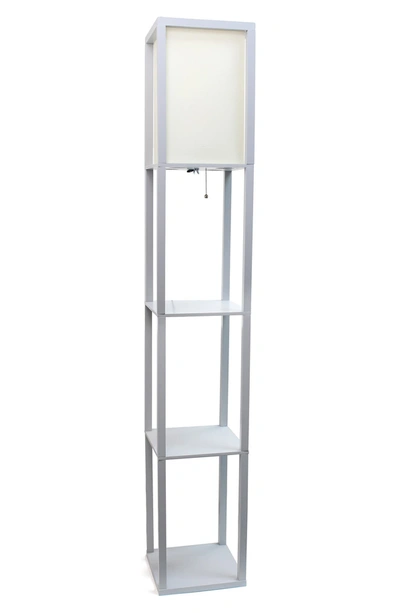 Lalia Home Column Shelf Floor Lamp In White