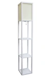 Lalia Home Column Shelf Floor Lamp In White