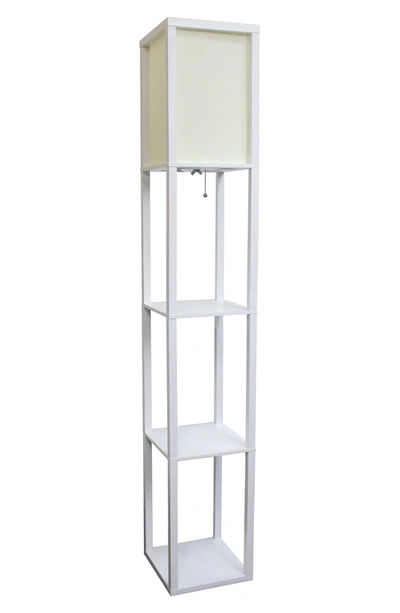 Lalia Home Column Shelf Floor Lamp In White