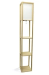 Lalia Home Column Shelf Floor Lamp In Tan