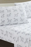 Melange Horses 400 Thread Count 4-piece Sheet Set In Grey