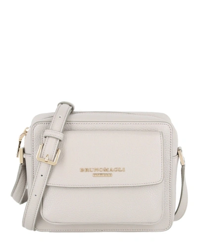 Bruno Magli Pebbled Leather Insignia Camera Bag In Dove/grey