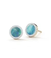 Mateo 14kt Yellow Gold Diamond Opal Stud Earrings In Opal