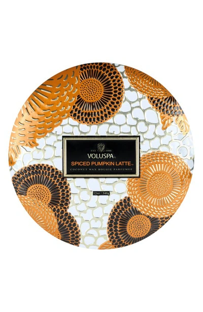 Voluspa Spiced Pumpkin Latte 3-wick Tin Candle