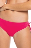 Roxy Beach Classics Side Tie Hipster Bikini Bottoms In Fuchsia Purple