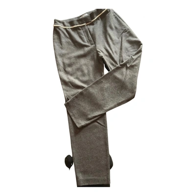 Pre-owned Cacharel Wool Straight Pants In Grey