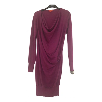 Pre-owned Vivienne Westwood Red Label Wool Mid-length Dress In Purple