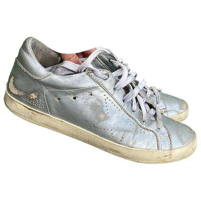 Pre-owned Golden Goose Superstar Leather Trainers In Grey