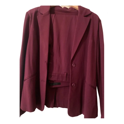 Pre-owned Silvian Heach Suit Jacket In Burgundy