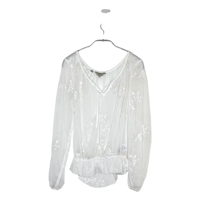 Pre-owned Guess Blouse In White