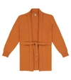 The Row Huey Belted Cashmere Cardigan In Burnt Orange