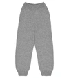 The Row Kids' Little Girl's & Girl's Louie Cashmere Knit Joggers In Medium Heather Grey