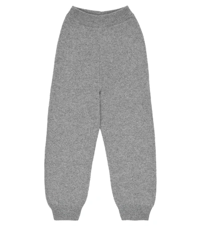 The Row Kids' Little Girl's & Girl's Louie Cashmere Knit Joggers In Medium Heather Grey