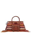 CHLOÉ EDITH LARGE CASHMERE AND LEATHER TOTE,P00597458