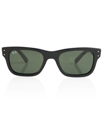 Ray Ban Burbank Sunglasses Black Frame Green Lenses 55-20 In Black