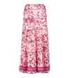 Poupette St Barth Camila Floral Maxi Skirt In Pink Grasse