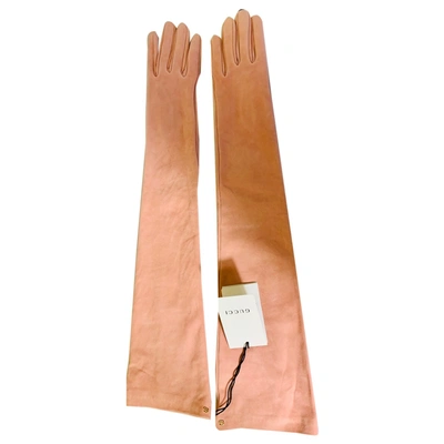 Pre-owned Gucci Long Gloves In Pink