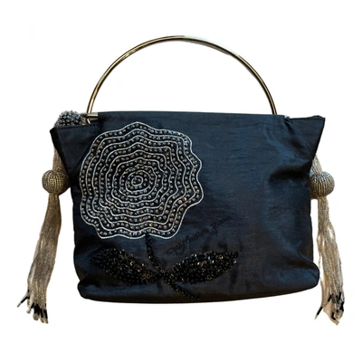 Pre-owned Gai Mattiolo Silk Handbag In Black