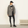 SANDRO HOUNDSTOOTH WOOL COAT