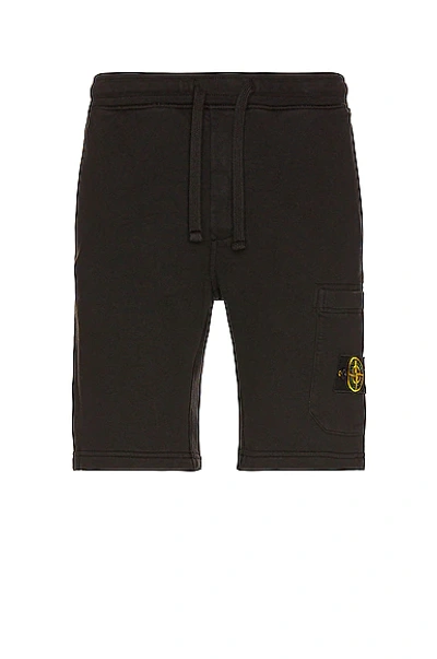 Stone Island Blue Fleece Bermuda Shorts