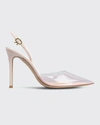 Gianvito Rossi Ribbon D'orsay Slingback Pumps In Rosa