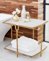 William D Scott Curve Gold Side Table In Gold